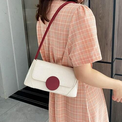 Retro Fashion Crocodile Pattern Pu Small Square Bag Leather Shoulder Casual Commuter Ladies Small Postman Handbag Women