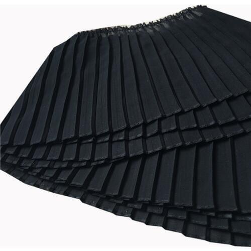 YACKALASI 3D Chiffon Flower Lace Fringe Ruffled Appliqued Handwork Sewing Trims White And Black 17cm