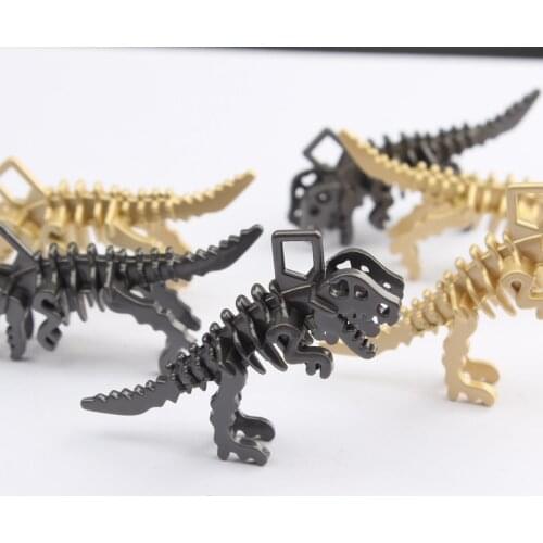 2pcs/lot 20*34mm Zinc Alloy Charms Golden Black Dinosaur Charms Pendants For DIY Jewelry Earring Making Accessories