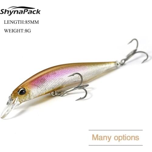 Lures Fishing New 2021 85mm 8g Minnow Hard Bait Fishing Lures Trebke Hooks Swimbait Jerkbait Wobblers Pike Fishing Accessories