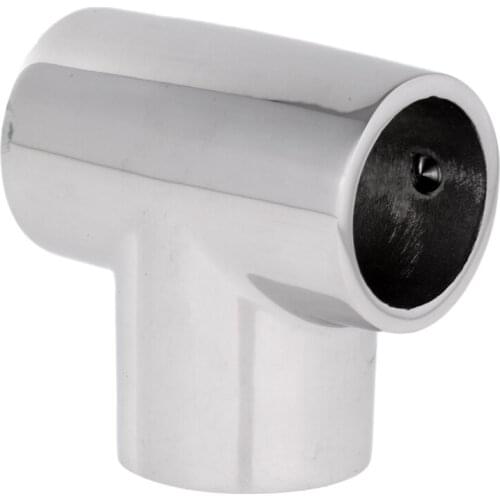 Solid Boat Handrail Hand Rail Fittings 90°316 Marine Stainless Steel Tee Hardware 25mm