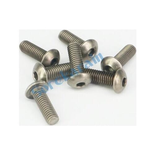 LOT 20 M5 x 16mm GR2 Titanium Hex Socket Dome Cap Screw Bolt Anti Acid Corrosion