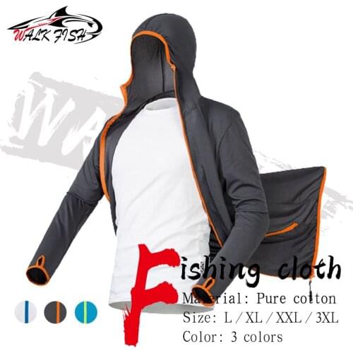 WALK FISH Fishing Shirt Breathable Clothing Waterproof Fishing Shirts Long Sleeve Fishing Jacket Quick Drying Fishing Clothes
