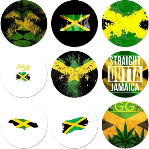 Retro Jamaica National Flag Icons Pins Badge Decoration Brooches Metal Badges For Backpack Decoration