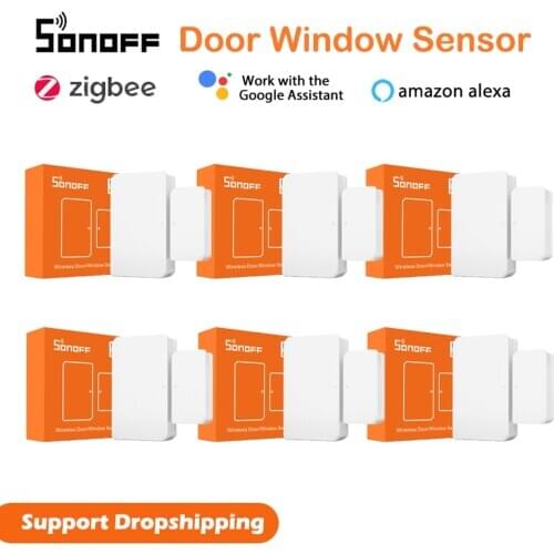 1-50pcs SONOFF SNZB-04 Zigbee Door Window Alarm Sensor for eWelink Smart Security ZBBridge Required Work with Alexa Google Home