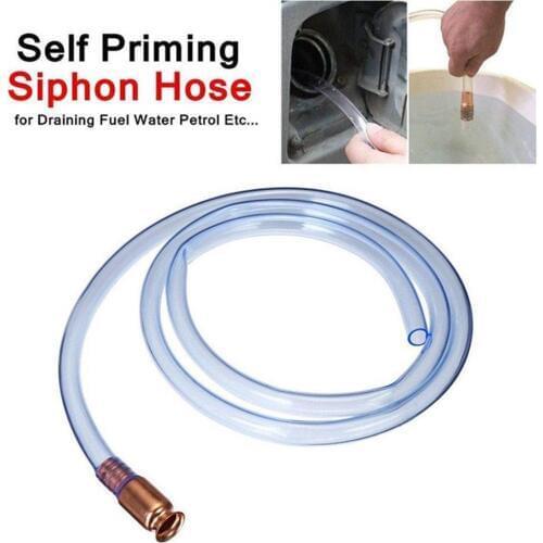 1.8M Gas Siphon Pump Gasoline Fuel Water Shaker Siphon Safety Self Priming Hose Pipe Fuel Liquid Transfer Connector