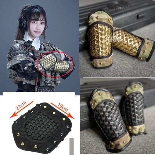 1 Pair Tactical Vest Sport Tactical Vest Universal Stainless Steel Metal Protection Wristband Shoulder Protection