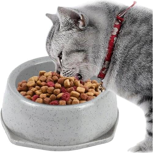 1PCS Round Pet Bowl Solid Color Nontoxic Plastic Anti-Skid миска для кошки 3 Color Dog Feeding Bowl Cat Dog Feeders Accessories