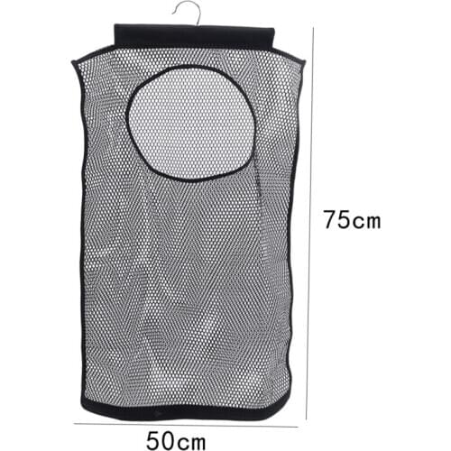 1Pcs Folding Hanging Storage Basket Mesh Laundry Hamper Portable High Quality Durable Space Saving Bag Suitable For Cleaning