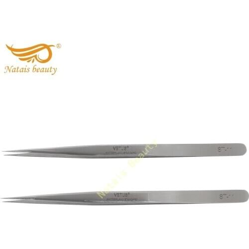 10pcs Vetus Anti-static Stainless Steel Tweezers Repair Maintenance Eyelash Extension Tools Free Shipping