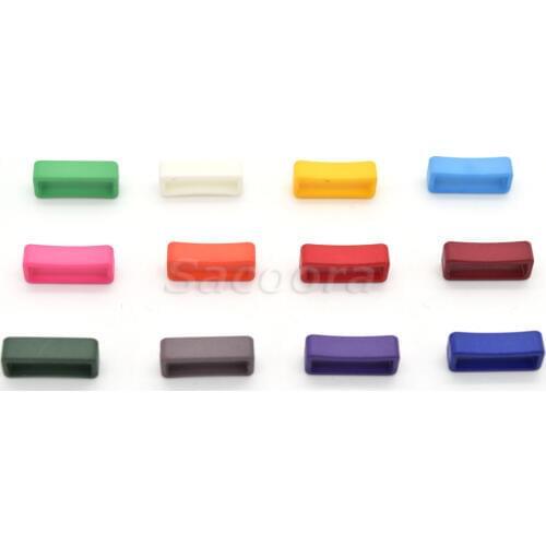 12pcs/lot 3/4" Colorful Belt Loop Keeper Webbing Size 18mm for Dog Collar Harness Backpack Straps 12 Colors