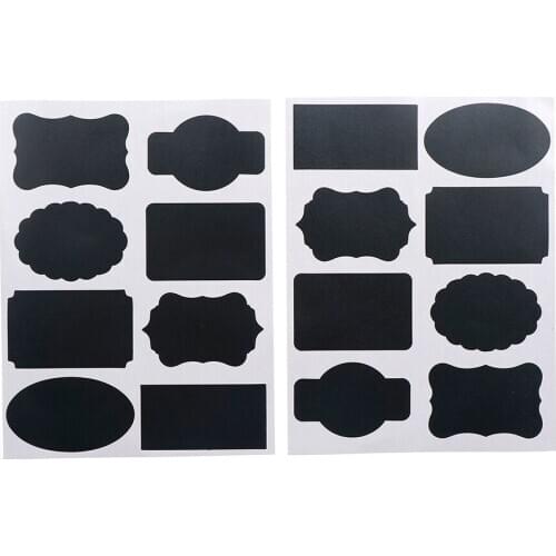 16pcs Multifunction Kitchen Jar Organizer Chalkboard Labels Blackboard Sticker Craft