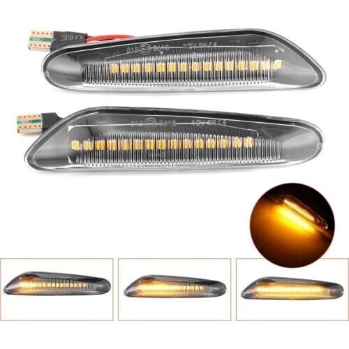 2pcs Side Light for BMW E90 E91 E92 E93 E60 E87 E82 E46 LED Dynamic Side Marker Turn Signal Light Sequential Blinker Light