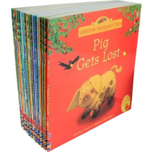 20Pcs/set 15x15cm Usborne Farmyard Picture Books For Children Baby Famous Story English Tales Series Of Child Book Farm Story