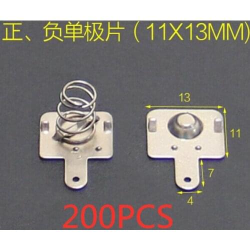 200pcs AA5 battery 11*13/11*28.5MM positive and negative single contact spring plate