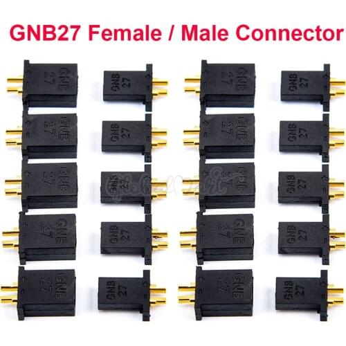 5Pairs / 10Pairs Gaoneng GNB 27 Connector Female Male Plug GNB27 For RC Racing Models Multicopter Fixed Board DIY Spare Part
