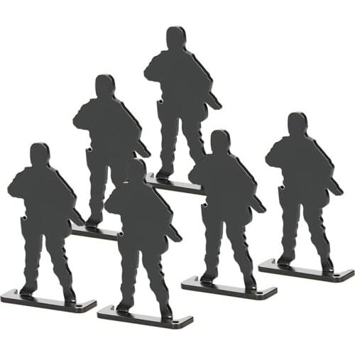 6pcs/set Heavey Weight Airsoft Practicing Target Standing Army Set Air Rifle Training Targets Military Pistol Target