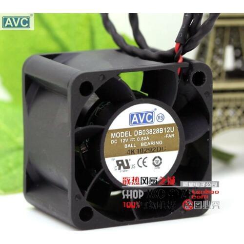 Brand New For AVC DB03828B12U 3828 12V 38mm 0.82A ball bearing fan cooling fan