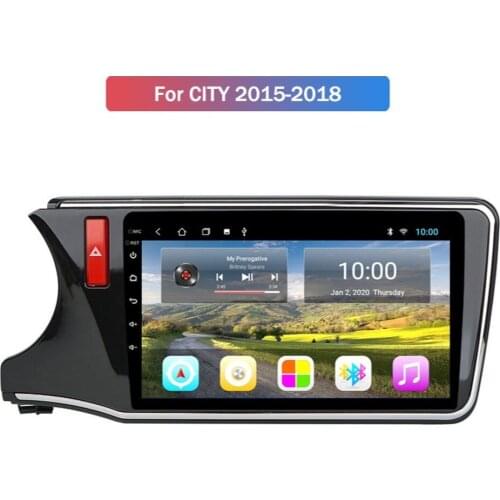 Android 10.0 System Quard Core 2G+32G WIFI HD 1024*600 Car GPS Nagavition For HONDA CITY 2015- With Mirror Link Multimedia Radio