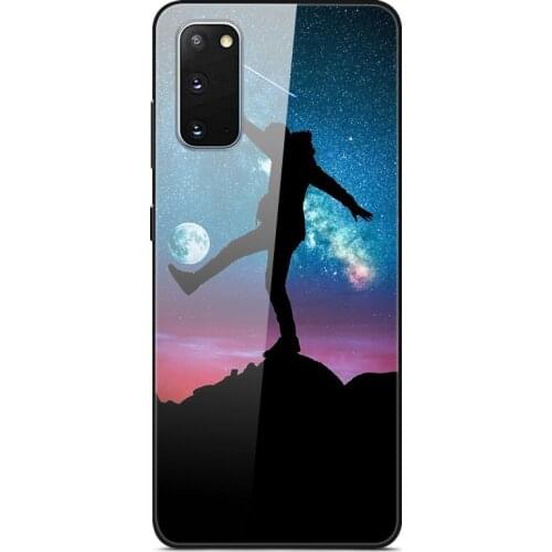 For Samsung Galaxy S20 Phone Case Tempered Glass Case Back Cover Series 3