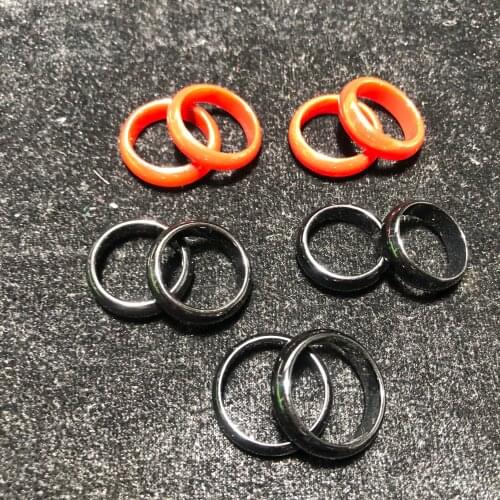 Black And Red Agate Rings Feng Shui Chakra Healing Reiki Quartz Stone Home Decoration Stone Handicraft Decoration Rings