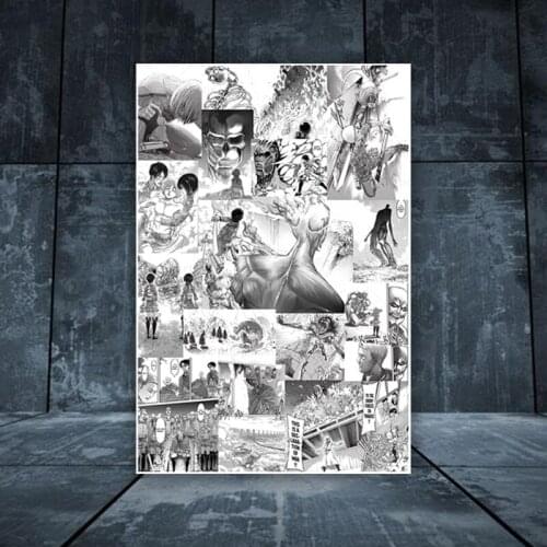 Hot-blooded Anime Attack on Titan Decorative Painting Poster Wall Art Boy Gift Bedroom Home Decoration