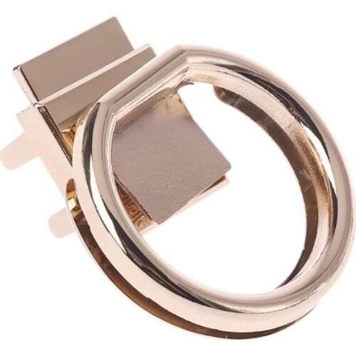 K5DC Round Shape Metal Clasp Turn Lock Twist Lock Hardware For DIY Handbag Bag Purse