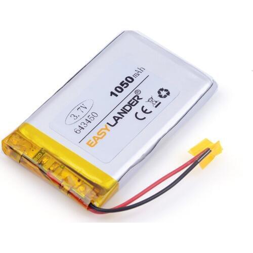 Best battery brand Size 643450 3.7V 1050mah Lithium polymer Battery with Protection Board For GPS Bluetooth Digital Products