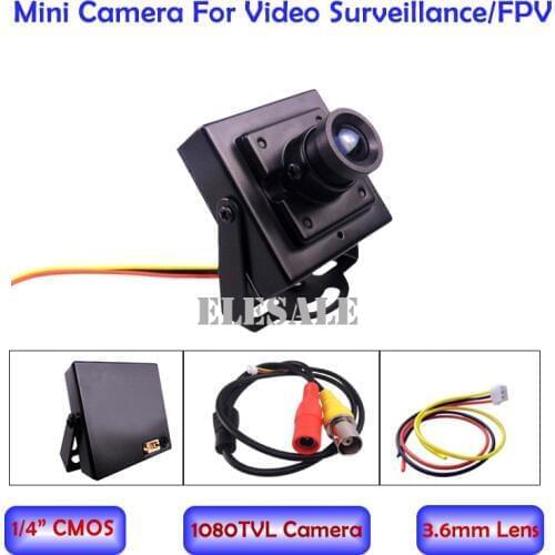 1/4" 3.6mm 1080TVL CMOS Mini Camera For Home Security Micro CCTV Surveillance Camera FPV Quadcopter Drone Aerial Photo
