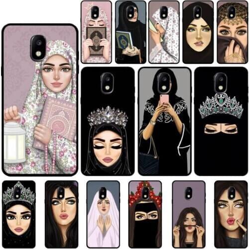 Muslim Islamic Arabic Hijab Face Gril Eyes Phone Case For Samsung Galaxy J7 J6 J6PLUS J8 J4 J4Plus J7DUO J7NEO J2 J5 J6 J7 Prime