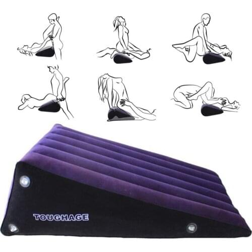 New Sex Pillow Magic Triangle Pillow Sexy Versatile Inflatable Cushion Toys Adult Sex Furniture Sex Toys Ramp Body Support Pad