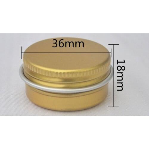 Ready to Ship wholesale luxury 10ml 15ml 30ml 60ml 100ml 150g gold aluminum jar tin jars for cream lip balm