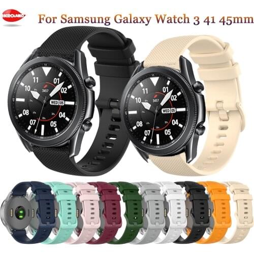 New silicone watchband for Samsung Galaxy Watch 3 41mm 45mm bracelet smart sport strap for Samsung galaxy watch 42mm watch strap