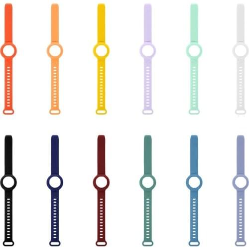 Watch Band Bracelet Protective Case For Airtag Silicone Cover for Apple Locator Tracker Anti-lost Protect Sleeve