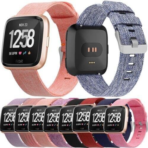 For Fitbit Versa 2 Canvas Straps Smart Bracelet Band Replacement For Fitbit Versa Versa Lite Watch Weave Loop