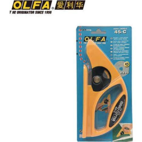 MADE IN JAPAN OLFA 45-C Rotary Cutter for cutting linoleum, carpet, shrink wrap & nylon