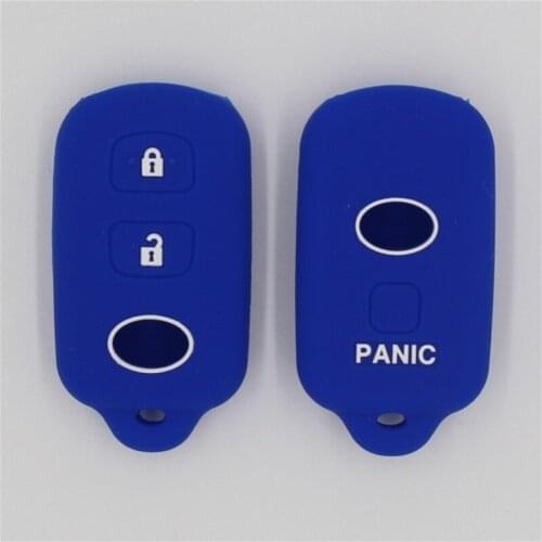 2PC Silicon Key FOB Cover Remote Smart Case Holder For Toyota Tacoma Land Cruise Prius Rav4 Highlander 2 Button Keyless