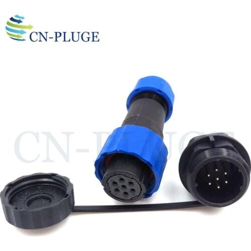 SP16 7 pin Aviation Automotive Wire Connector LED Power Panel mount Waterproof Connector Male Socket & Female Plug IP68