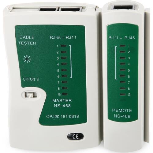 Network Cable Tester LAN RJ45 RJ11 N21CL Cat5 Ethernet Line Tool Internet Broadband Connection Speed Capability Test