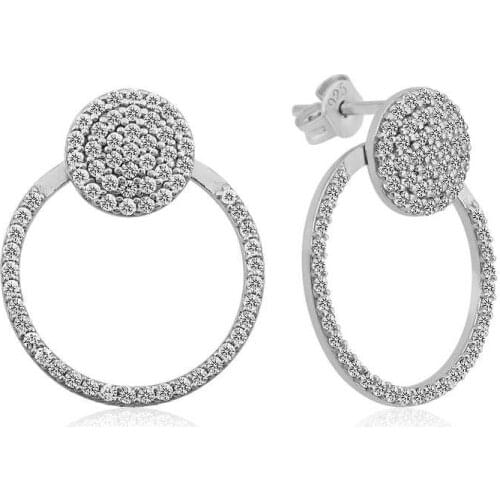 Tevuli 925 Sterling Silver White Ring Earrings