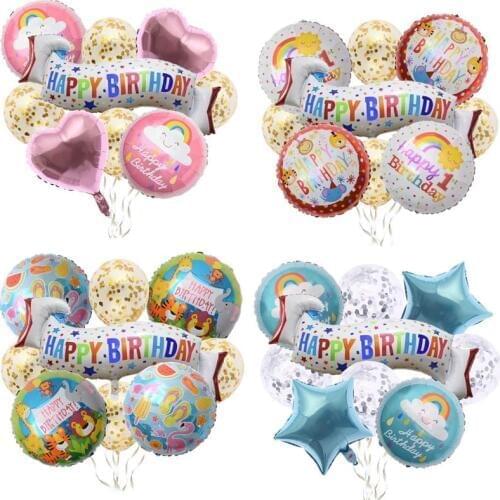 Animal image 12-18 Inch Happy Birthday balloon air Letters Alphabe Rose Gold foil balloons kids toy wedding party birthday