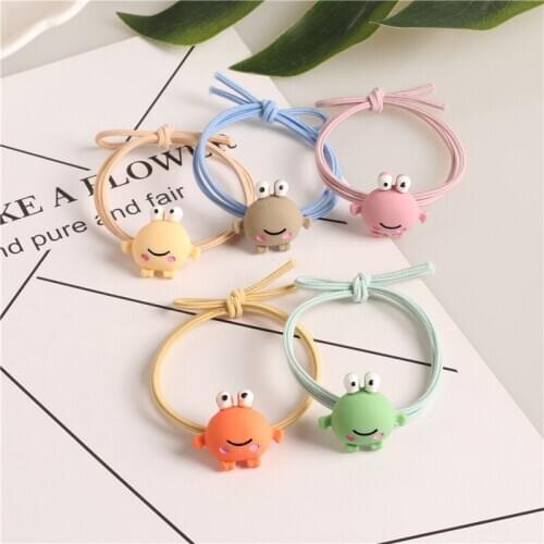 Cartoon Funny Little Frog Princess Baby Girls Kids Elastic Hair Rubber Bands For Accessories Tie Hair Rope Headbands Party Gift