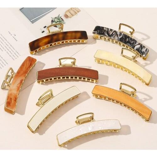 Large Alloy Hair Clips Claws For Women Fashion Geometric Hairgrip Hair Accessories Makeup Ponytail Holder Hair Clamp Crab Gift