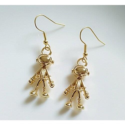 12 pair / lot fashion jewelry accessories new design metal star astronauts spaceman earrings women