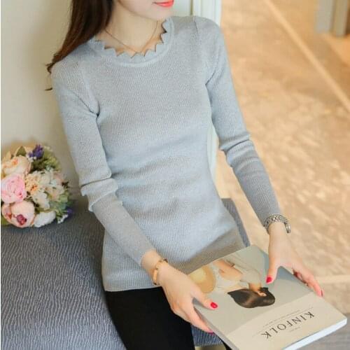 SWEATER WOMEN CASUAL SLIM SOLID COLOR ROUND NECK 2021 PULLOVER AUTUMN AND WINTER FASHION SOFT FEMALE SWEATERS VESTIDOS LXJ601