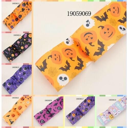 10yards -different sizes -Halloween-halloween ribbon printed Grosgrain ribbon 19059014