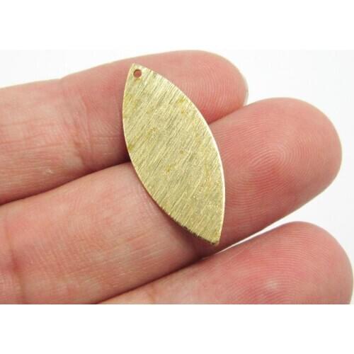 Brass eye charm 27x11x0.6mm Textured brass earrings pendant Raw brass dangle earrings findings R921