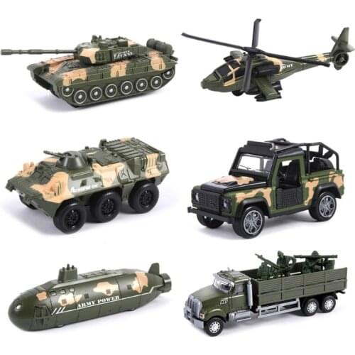 83XC 1:52 Scale Military Tank Armored Car Cavalry Submarine Durable Metal Model Toy Off-road Vehicle Birthday Gifts for Boys