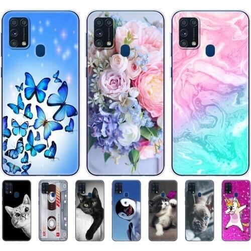 For Samsung M31 Case 6.4" Soft Silicon Tpu Cover For Samsung Galaxy M31 M 31 SM-M315FZBVSER m315 Phone Back Shell Bumper Funda
