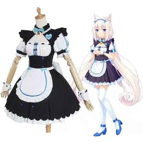 Chocola NEKOPARA Cosplay Chocola Vanilla Maid Dress Costume Cat Neko Girl NEKOPARA Cosplay Women Costume Game